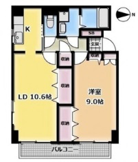 川口市南鳩ヶ谷５丁目の賃貸マンションの間取り