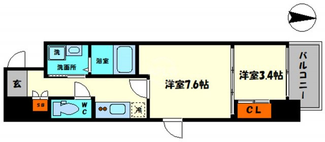 CAVANA本町の間取り|サムティ本町EAST THE MARKS　間取り