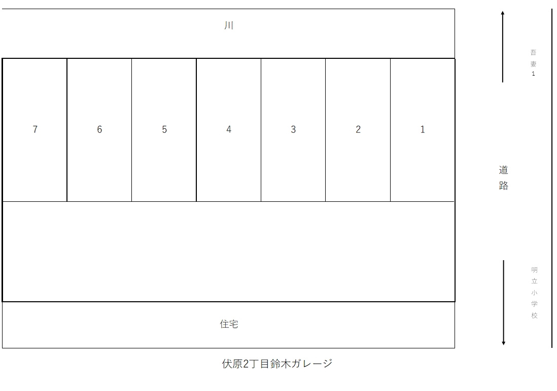 伏原2丁目鈴木ガレージの区画図