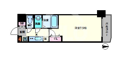 Luxe今里Ⅱの間取り|Luxe今里Ⅱ　間取り