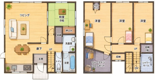【間取り】 | 東須恵旭が丘貸家