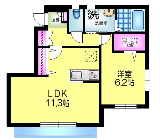 メゾン八広の間取り|★南東角部屋２面窓★