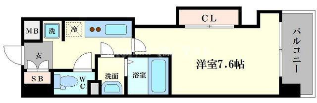 大阪市浪速区浪速西１丁目の賃貸マンションの間取り