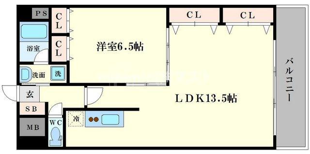 大阪市浪速区幸町３丁目の賃貸マンションの間取り