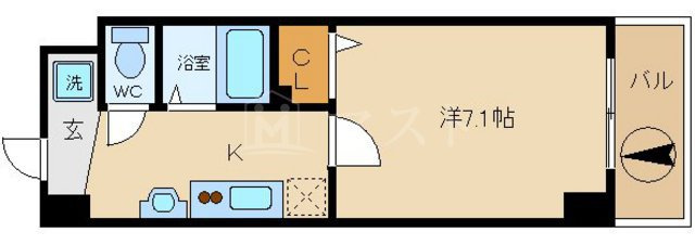大阪市浪速区桜川４丁目の賃貸マンションの間取り