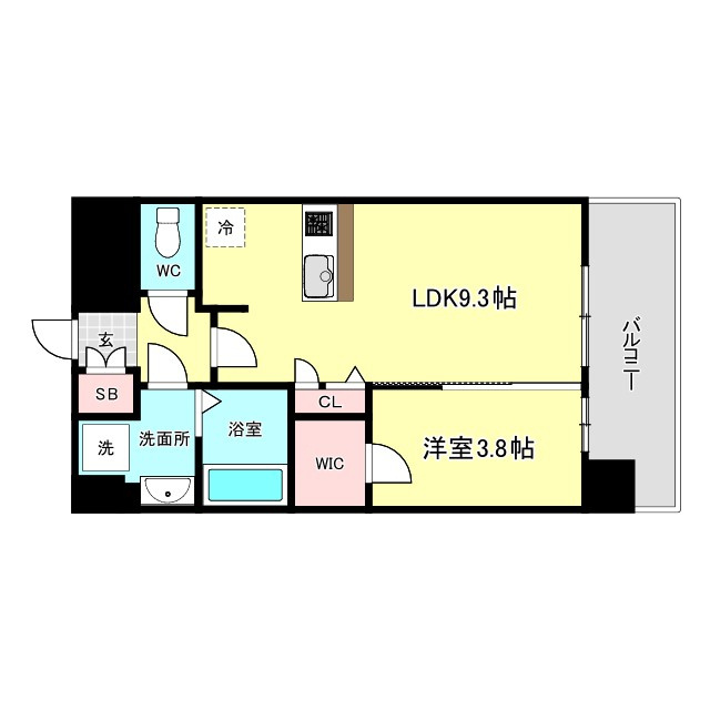 大阪市浪速区塩草３丁目の賃貸マンションの間取り