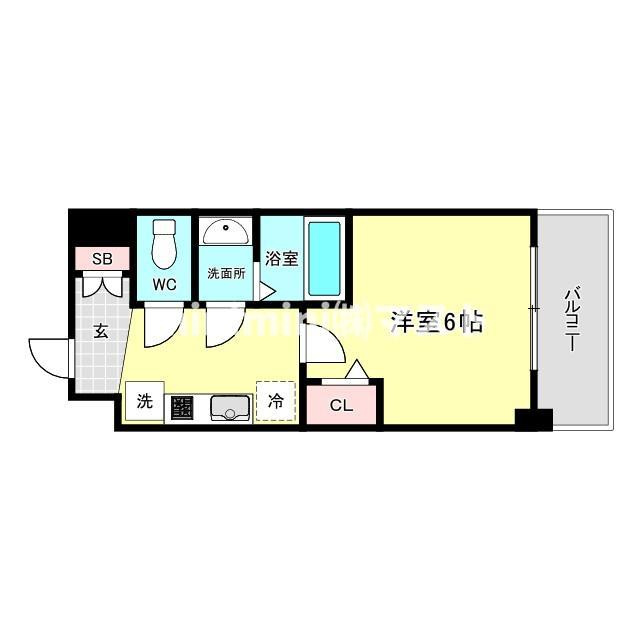 大阪市浪速区稲荷１丁目の賃貸マンションの間取り