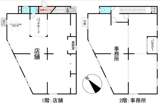 【間取り】 | 大津市松山町店舗事務所