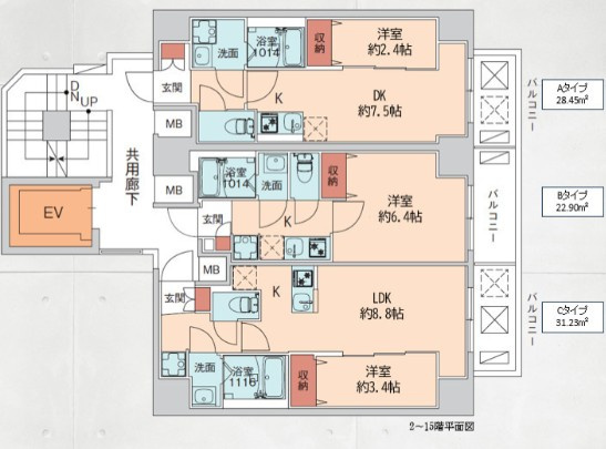 【間取り】 | ArtizA南船場