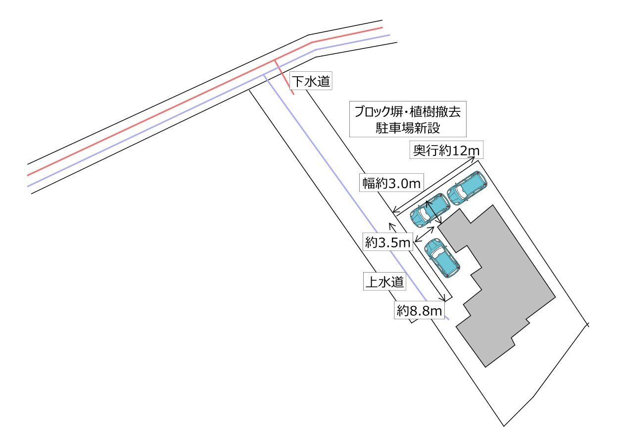 山口市金古曽町　戸建ての区画図