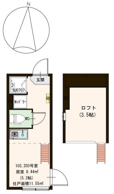 ハーモニーテラス王子 の間取り