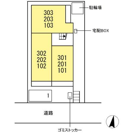 プレタクチュール中根町の区画図