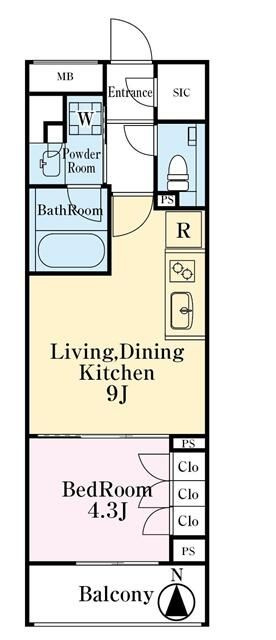 オープンレジデンシア三軒茶屋の間取り