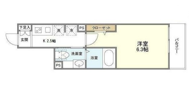 ウェルスクエア経堂ＳＯＵＴＨの間取り|間取りです。