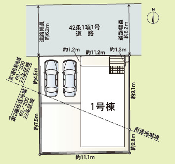 加古川市西神吉町岸第5（全1棟）新築の区画図|1号棟