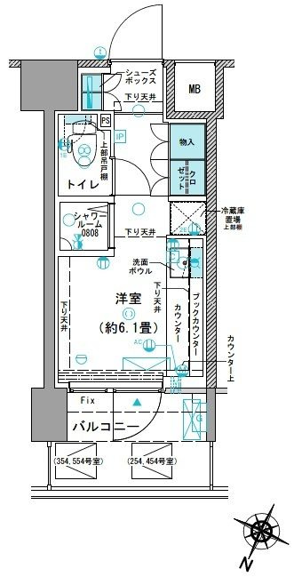 コムレジ赤羽 学生棟の間取り
