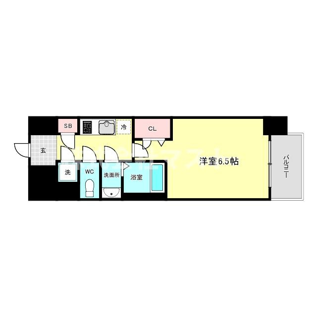 大阪市西区新町４丁目の賃貸マンションの間取り