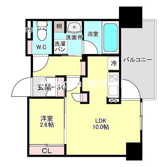大阪市西区立売堀３丁目の賃貸マンションの間取り