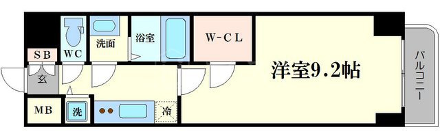 大阪市西区江戸堀３丁目の賃貸マンションの間取り