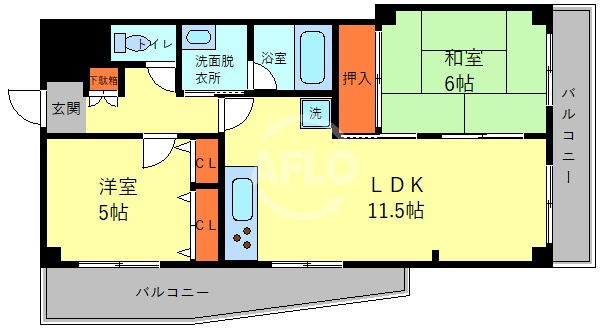 パークハイツ　天王寺小学校区の間取り|パークハイツ　間取り