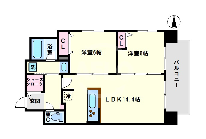 Fortuna yuhigaokaの間取り|Fortuna yuhigaoka　間取り