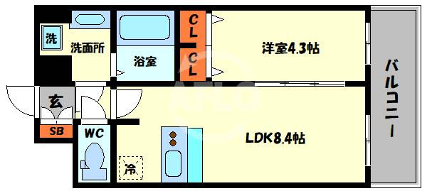 ファステート大正駅前トロフィの間取り|ファステート大正駅前トロフィ　間取り