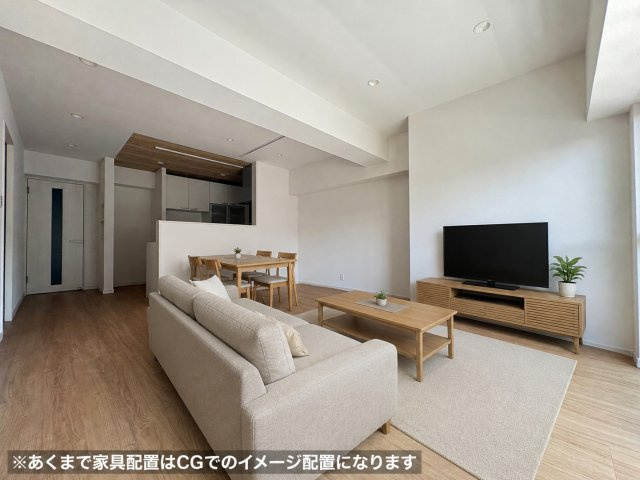 サングレイス高峰の居間・リビング|※家具等をCGで加工,イメージとしています。家具付き販売ではございません。