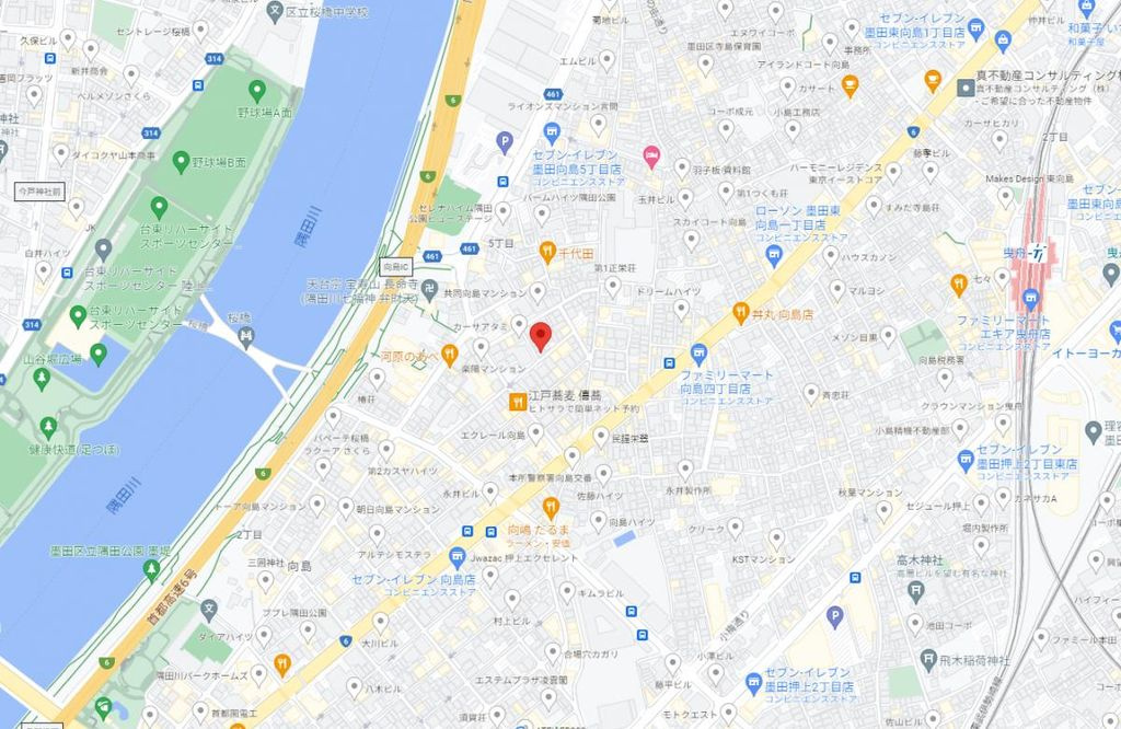 エストゥルースプラス押上の地図