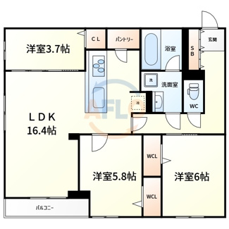 【間取り】 | ココルトリシア　諏訪小学校区 | ココルトリシア　間取り