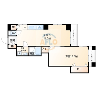 【間取り】 | プチロイヤル谷町 | プチロイヤル谷町　間取り