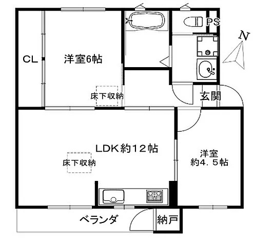 神戸市灘区鶴甲３丁目の賃貸マンションの間取り