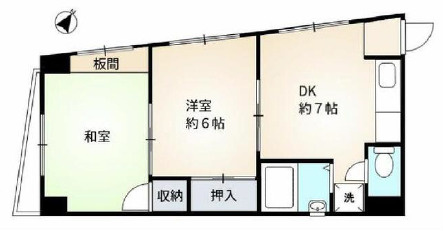神戸市灘区倉石通５丁目の賃貸マンションの間取り
