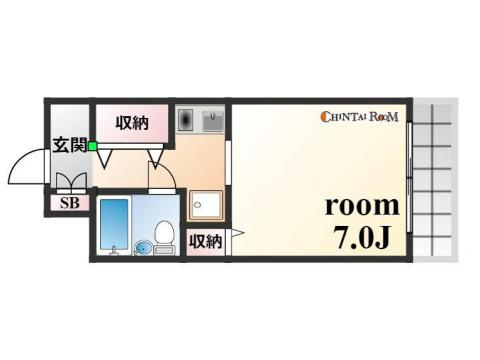 神戸市灘区浜田町４丁目の賃貸マンションの間取り
