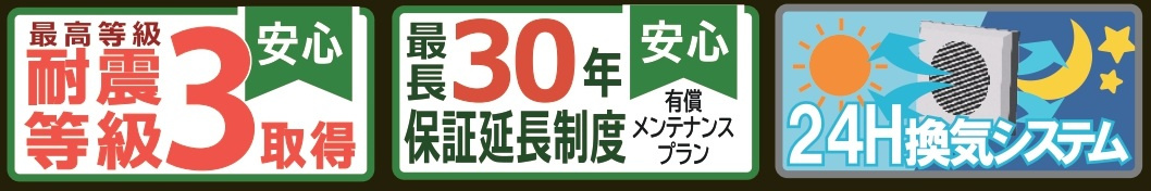 松戸市西馬橋１丁目新築戸建【馬橋小学校：5分】の構造・工法・仕様|耐震等級３取得地震に強い家！
