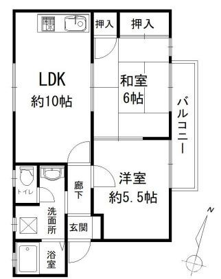 ディアーライフ三島の間取り