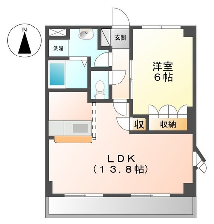 小平市花小金井３丁目の賃貸マンションの間取り