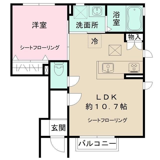 チェリーコートⅡの間取り|間取りです。