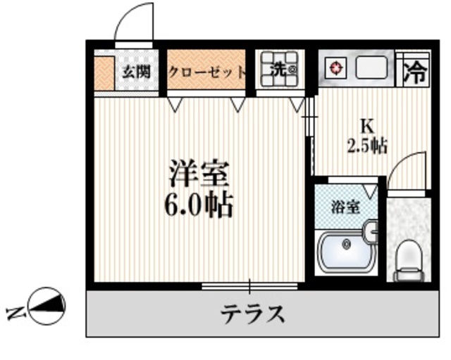 フラット高田の間取り|★使いやすい形の間取りです★
