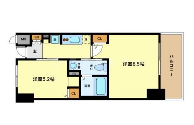 エステムプラザ大手前エヴァースの間取り|エステムプラザ大手前エヴァース　間取り