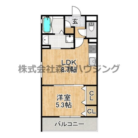 【間取り】 | 　ピレーネ北条Ⅴ