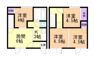 宮の森町3丁目借家群Cの間取り