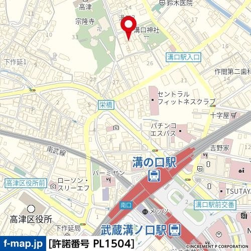 エクセリア溝ノ口の地図