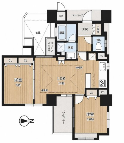 ＣＯＮＯＥ本町通の間取り