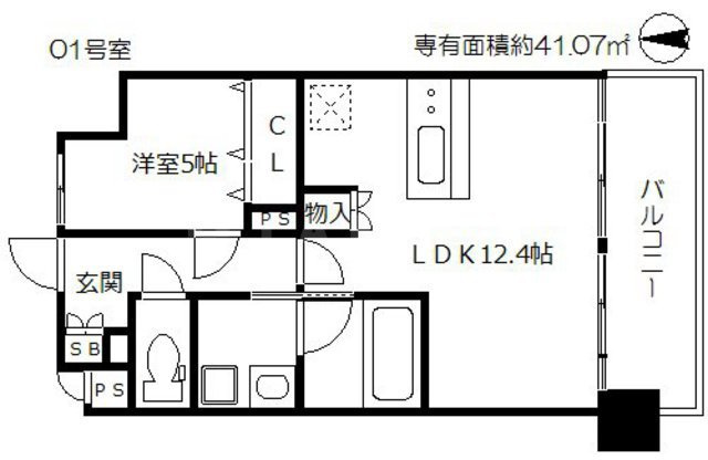 ミヤレジデンスセブンの間取り|ミヤレジデンスセブン　開放感のある間取り