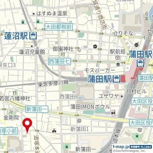 シンシア蒲田セカンドステージの地図