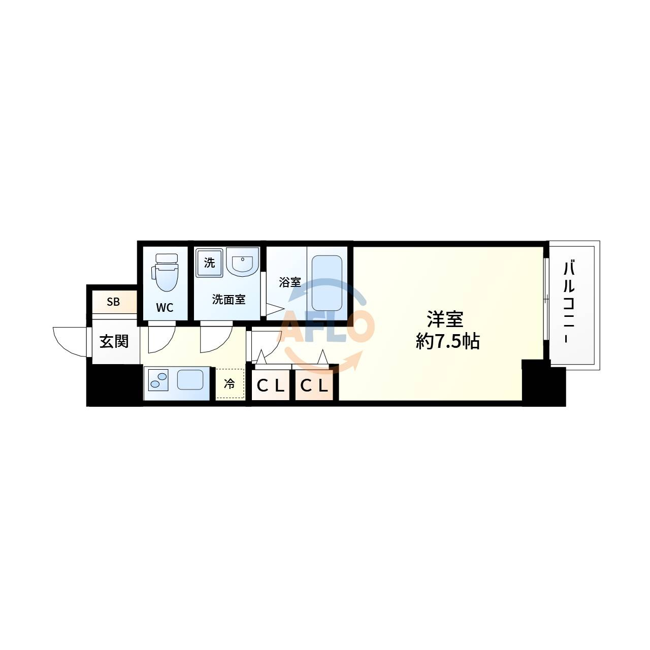 S-RESIDENCE新大阪WESTの間取り