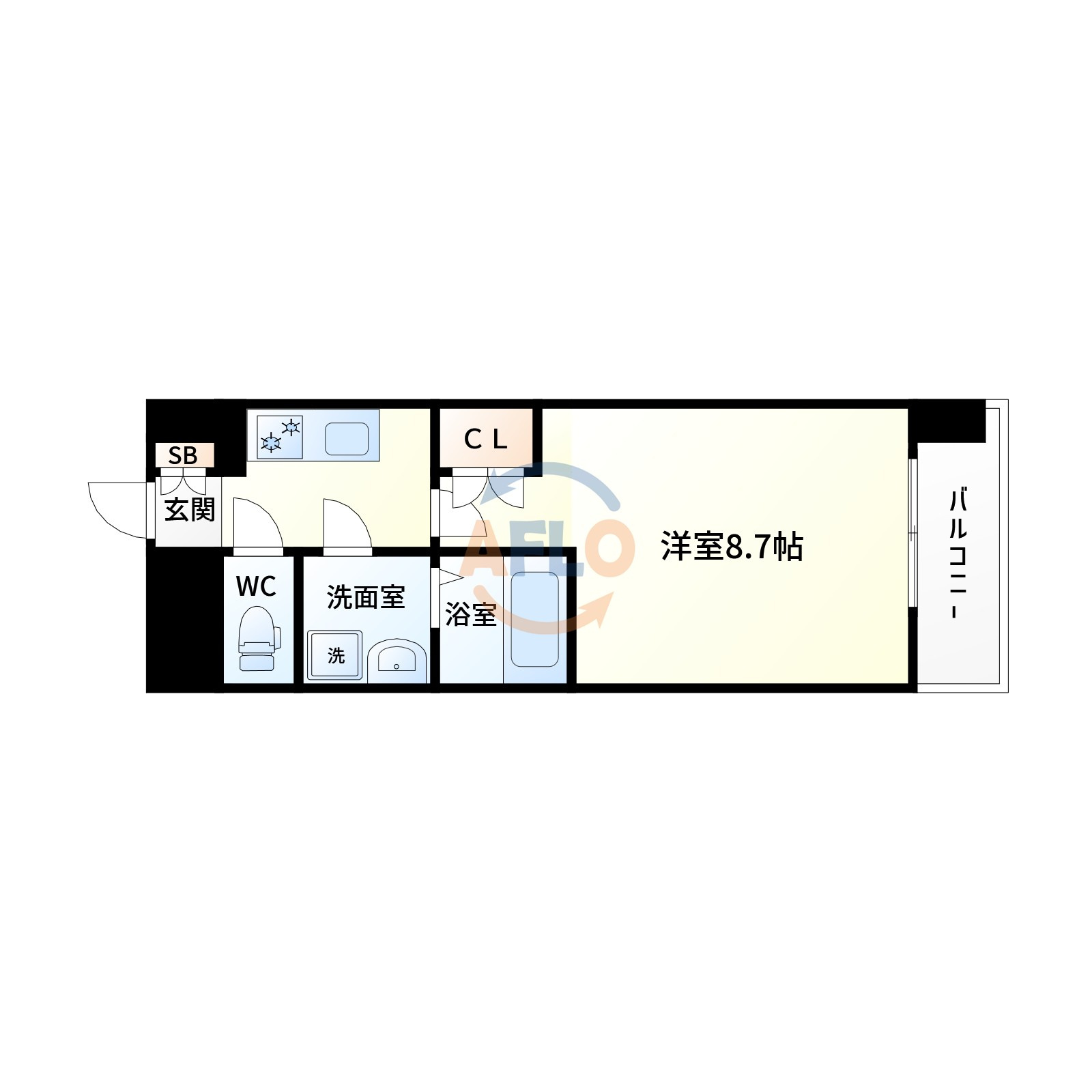 ダブルジービー江坂の間取り|WGB江坂　間取り
