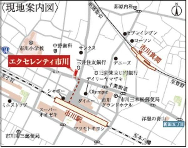 エクセレンティ市川の地図