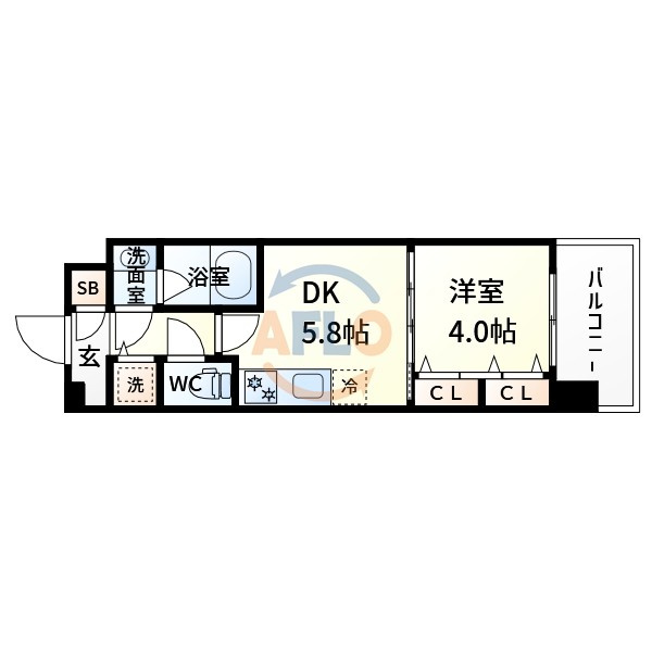 プレジオ江坂SOUTHの間取り|プレジオ江坂SOUTH　間取り