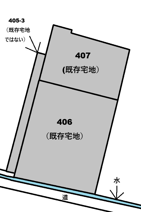 中西内土地の土地図